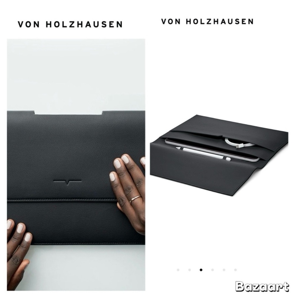 Von Holzhausen The iPad Portfolio Leather Reinvented Case 12.9 Inches Black
